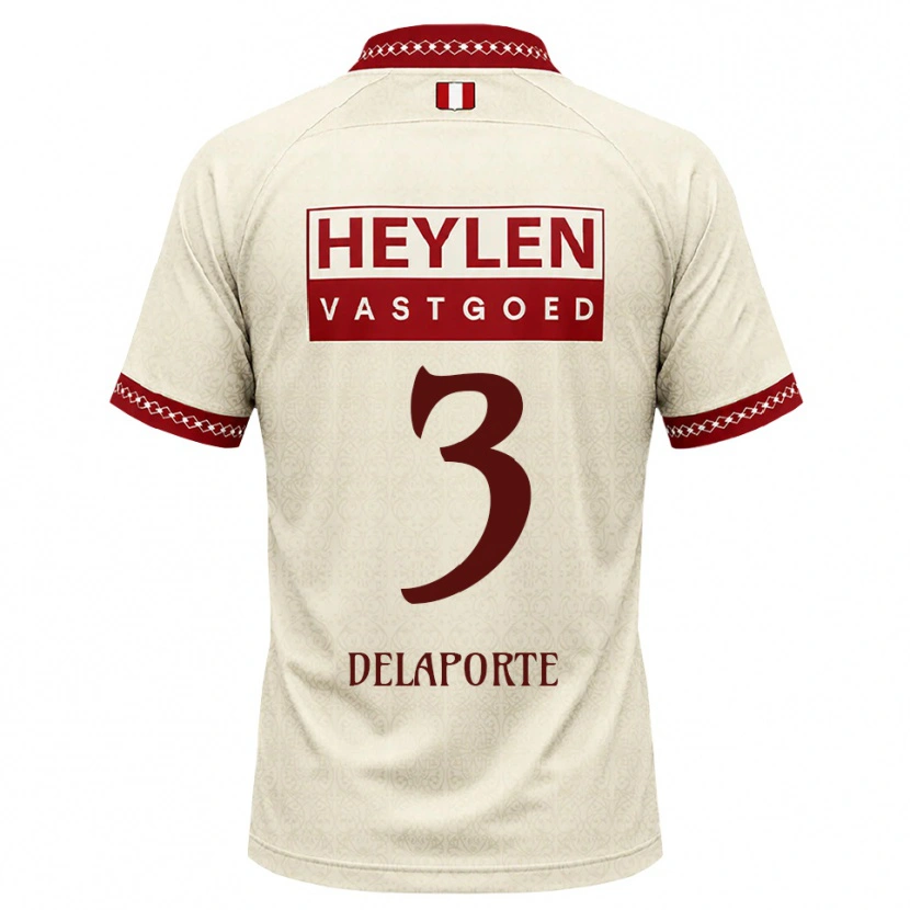 Danxen Kinder Kyano Delaporte #3 Beige Rot Auswärtstrikot Trikot 2026/27 T-Shirt