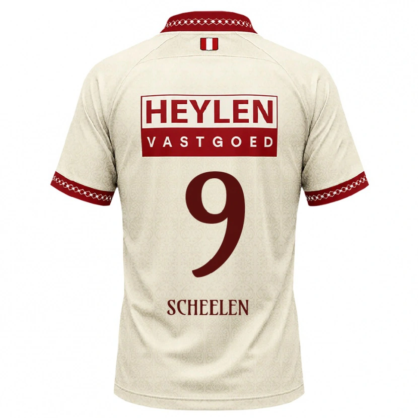 Danxen Kinder Thijme Scheelen #9 Beige Rot Auswärtstrikot Trikot 2026/27 T-Shirt