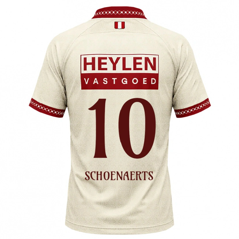 Danxen Kinder Nand Schoenaerts #10 Beige Rot Auswärtstrikot Trikot 2026/27 T-Shirt