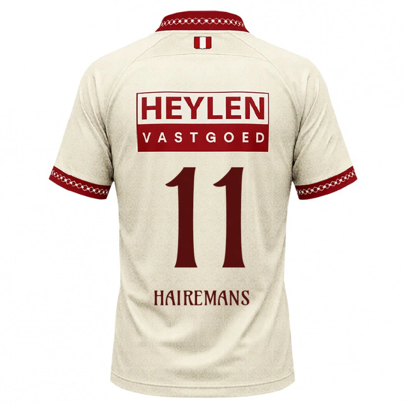 Danxen Kinder Geoffry Hairemans #11 Beige Rot Auswärtstrikot Trikot 2026/27 T-Shirt