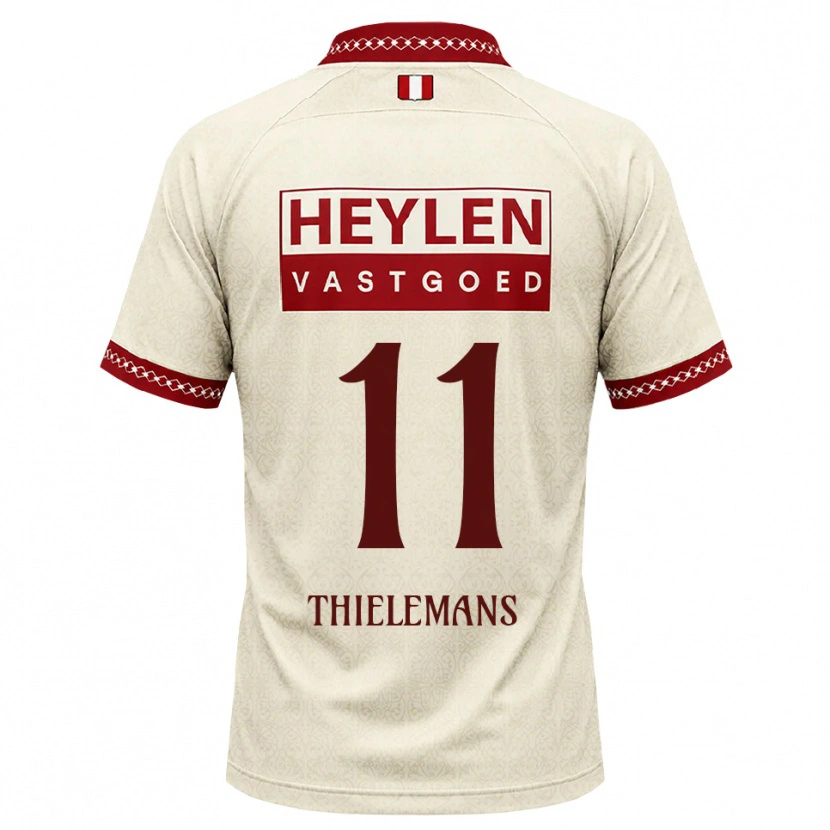 Danxen Kinder Mats Thielemans #11 Beige Rot Auswärtstrikot Trikot 2026/27 T-Shirt