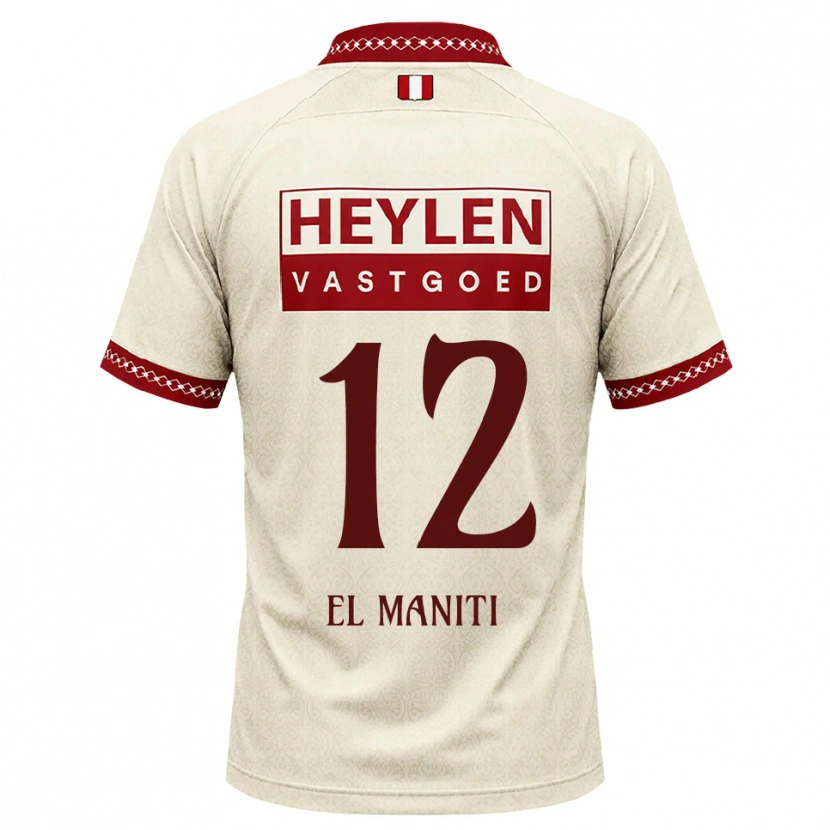 Danxen Kinder Naoufal El Maniti #12 Beige Rot Auswärtstrikot Trikot 2026/27 T-Shirt