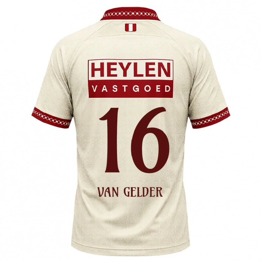 Danxen Kinder Louie Van Gelder #16 Beige Rot Auswärtstrikot Trikot 2026/27 T-Shirt