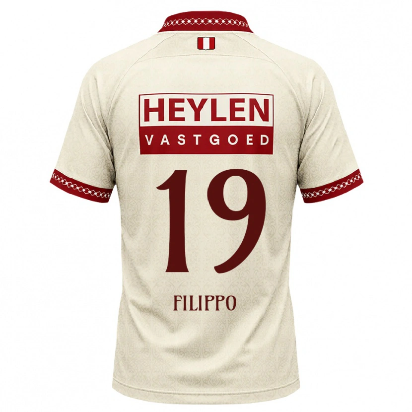 Danxen Kinder Niels Filippo #19 Beige Rot Auswärtstrikot Trikot 2026/27 T-Shirt
