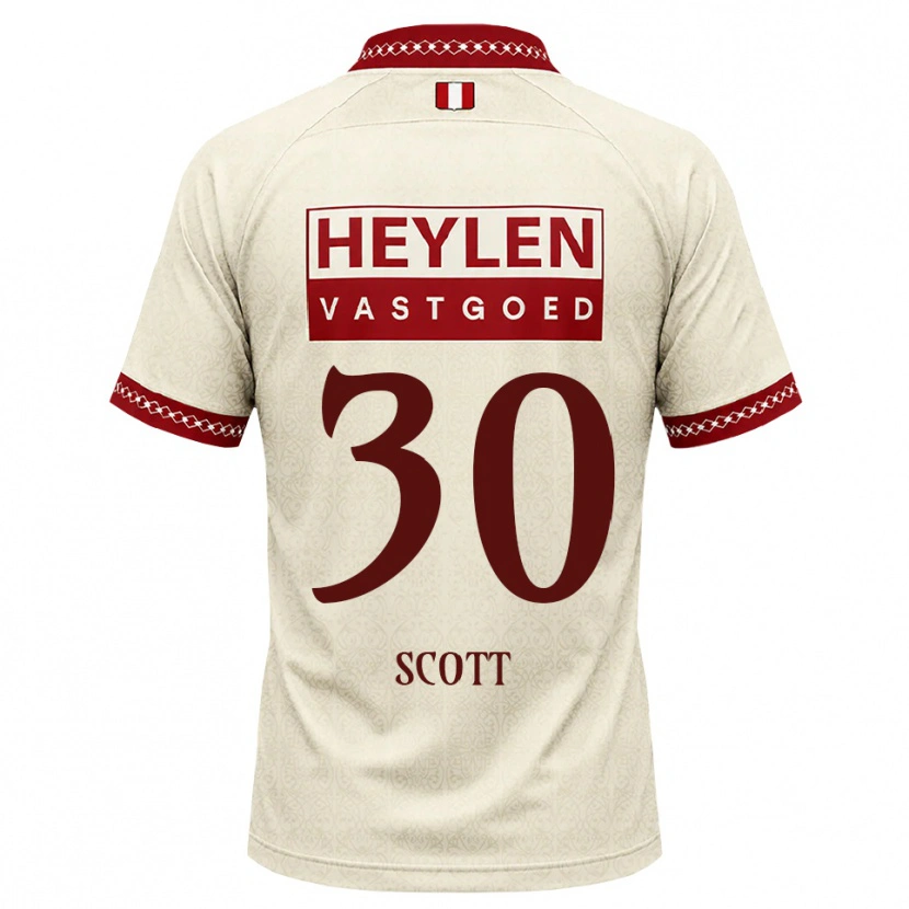 Danxen Kinder Christopher Scott #30 Beige Rot Auswärtstrikot Trikot 2026/27 T-Shirt