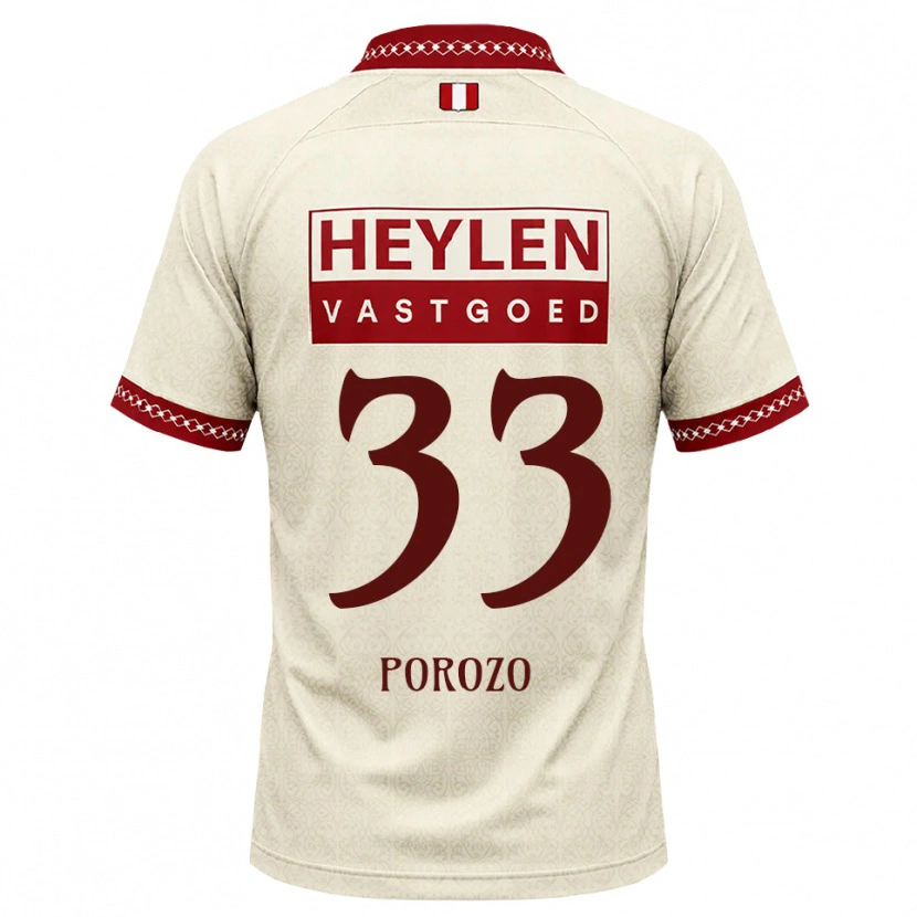 Danxen Kinder Snayder Porozo #33 Beige Rot Auswärtstrikot Trikot 2026/27 T-Shirt