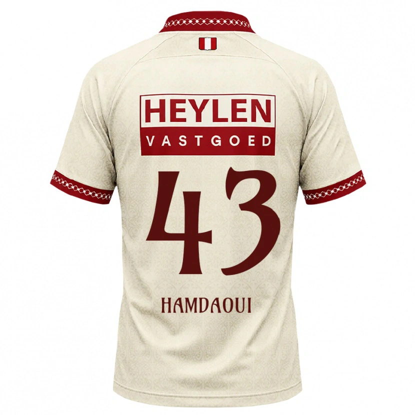 Danxen Kinder Youssef Hamdaoui #43 Beige Rot Auswärtstrikot Trikot 2026/27 T-Shirt
