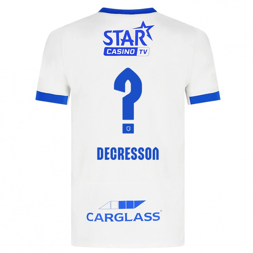 Danxen Kinder Lino Decresson #0 Weiß Blau Auswärtstrikot Trikot 2026/27 T-Shirt
