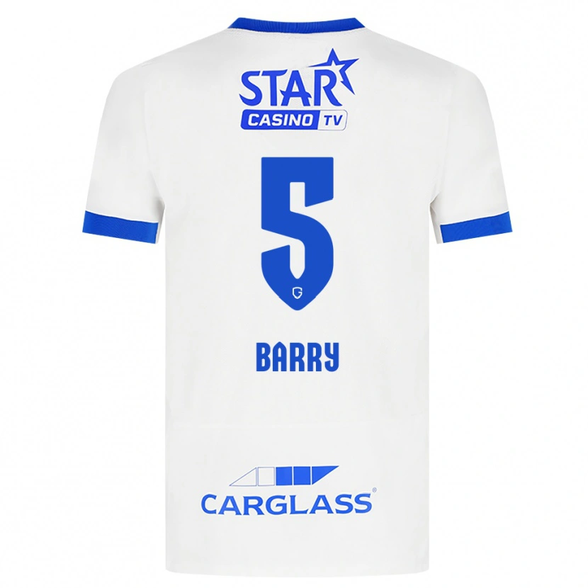Danxen Kinder Alpha Barry #5 Weiß Blau Auswärtstrikot Trikot 2026/27 T-Shirt