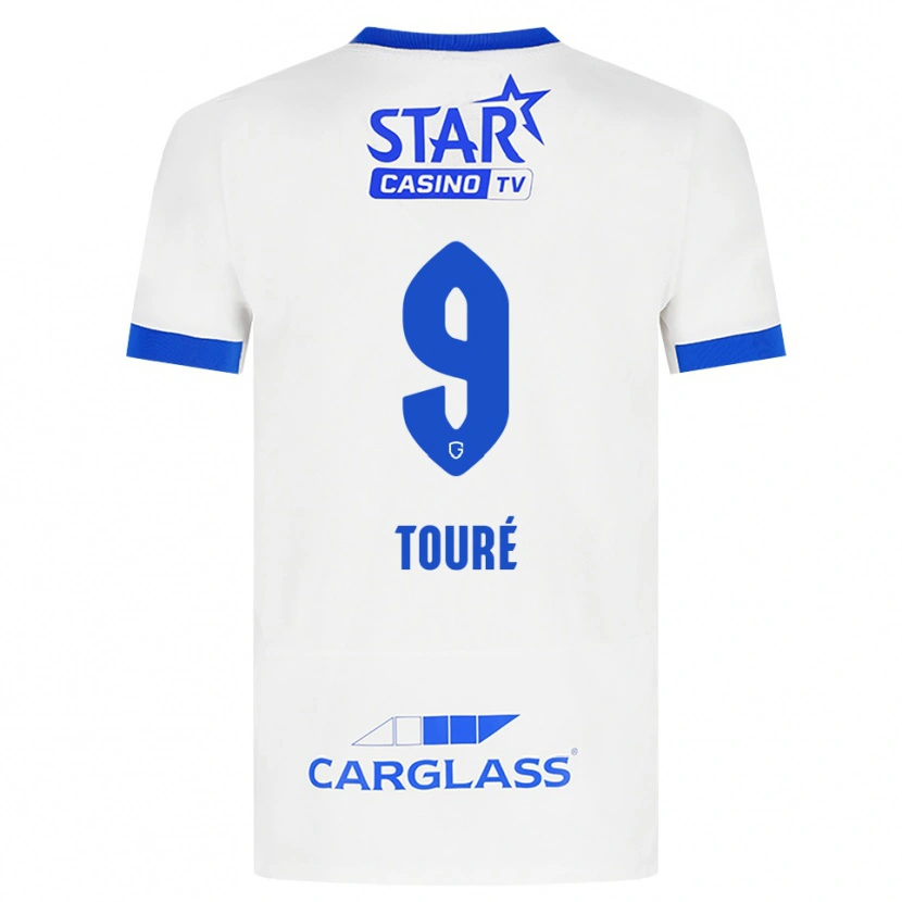 Danxen Kinder Saïdou Touré #9 Weiß Blau Auswärtstrikot Trikot 2026/27 T-Shirt