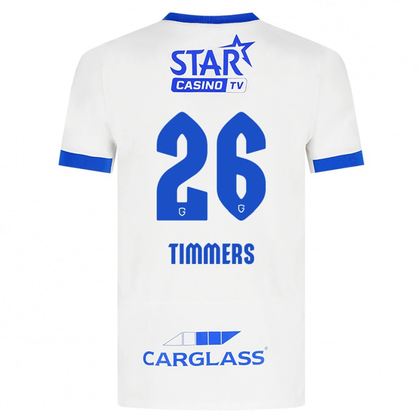 Danxen Kinder Sebastiaan Timmers #26 Weiß Blau Auswärtstrikot Trikot 2026/27 T-Shirt