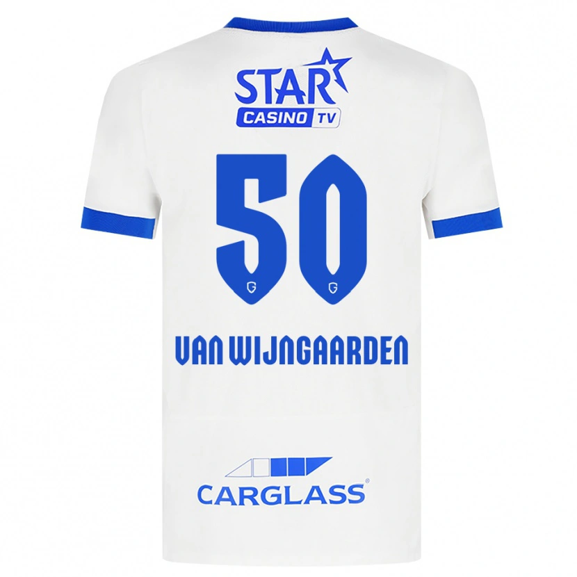 Danxen Kinder Maren Van Wijngaarden #50 Weiß Blau Auswärtstrikot Trikot 2026/27 T-Shirt