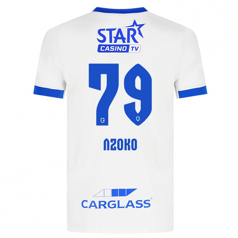 Danxen Kinder Djoully Nzoko #79 Weiß Blau Auswärtstrikot Trikot 2026/27 T-Shirt