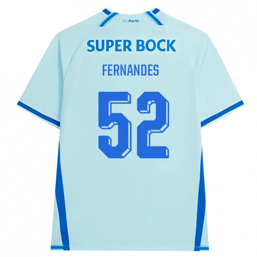 Danxen Kinder Martim Fernandes #52 Hellcyan Blau Ausweichtrikot Trikot 2026/27 T-Shirt