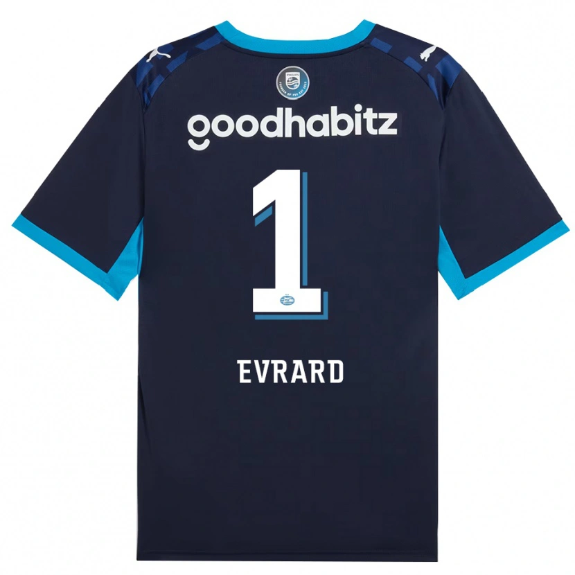 Danxen Kinder Nicky Evrard #1 Himmelblau Königlichblau Ausweichtrikot Trikot 2026/27 T-Shirt