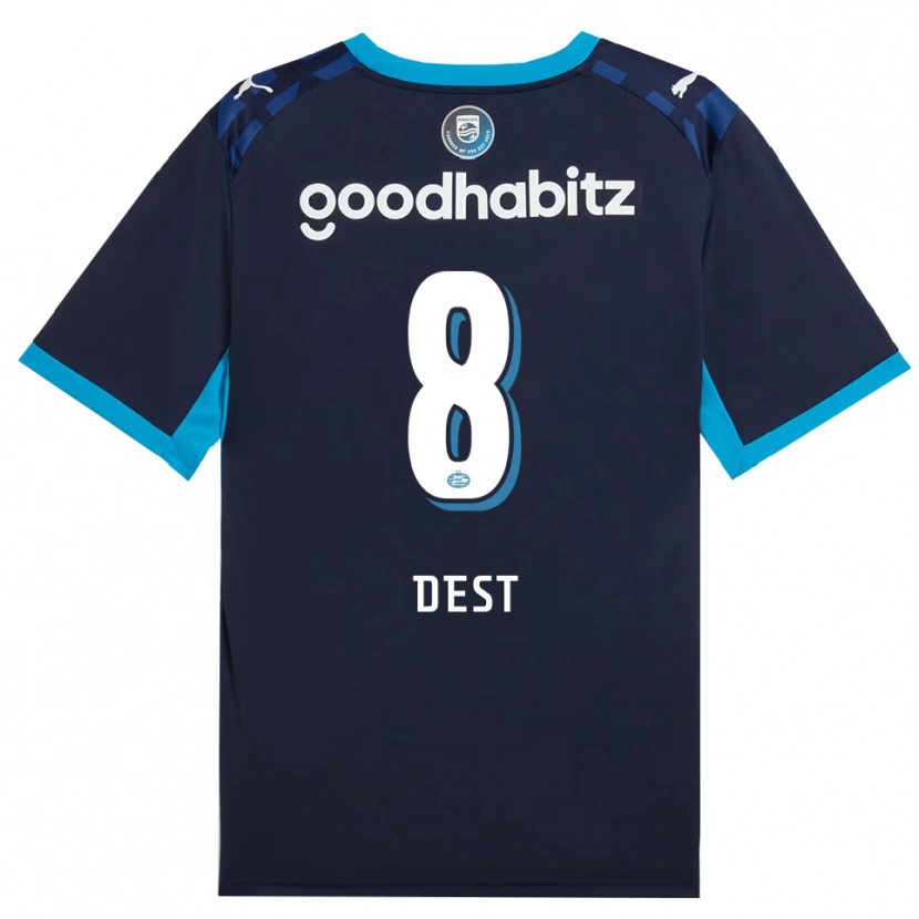 Danxen Kinder Sergiño Dest #8 Himmelblau Königlichblau Ausweichtrikot Trikot 2026/27 T-Shirt
