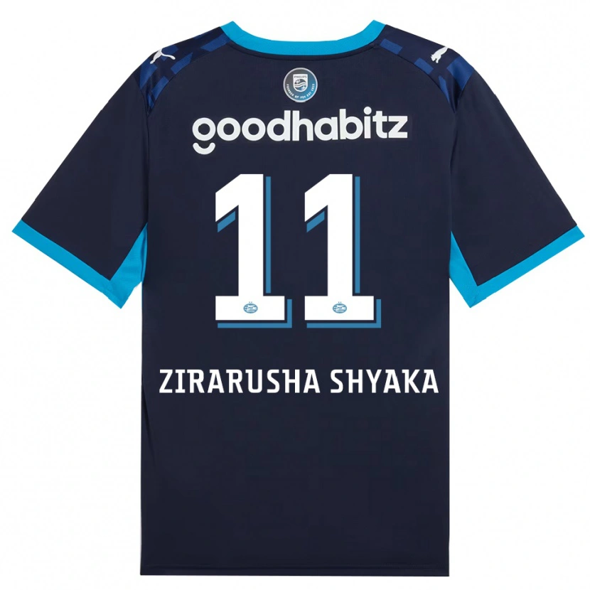 Danxen Kinder David Zirarusha Shyaka #11 Himmelblau Königlichblau Ausweichtrikot Trikot 2026/27 T-Shirt