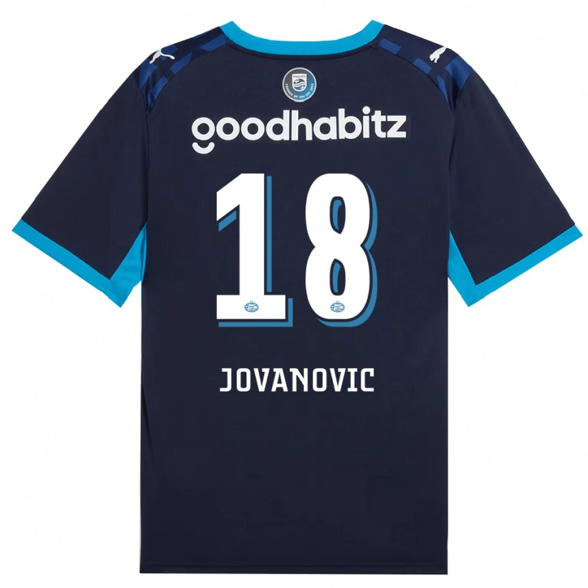 Danxen Kinder Nikolas Jovanovic #18 Himmelblau Königlichblau Ausweichtrikot Trikot 2026/27 T-Shirt