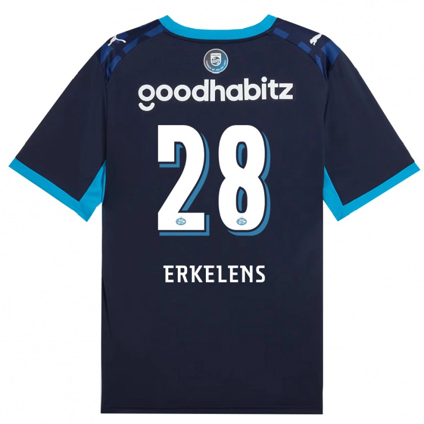 Danxen Kinder Kwint Erkelens #28 Himmelblau Königlichblau Ausweichtrikot Trikot 2026/27 T-Shirt