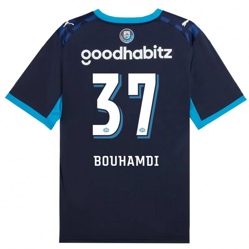 Danxen Kinder Amir Bouhamdi #37 Himmelblau Königlichblau Ausweichtrikot Trikot 2026/27 T-Shirt