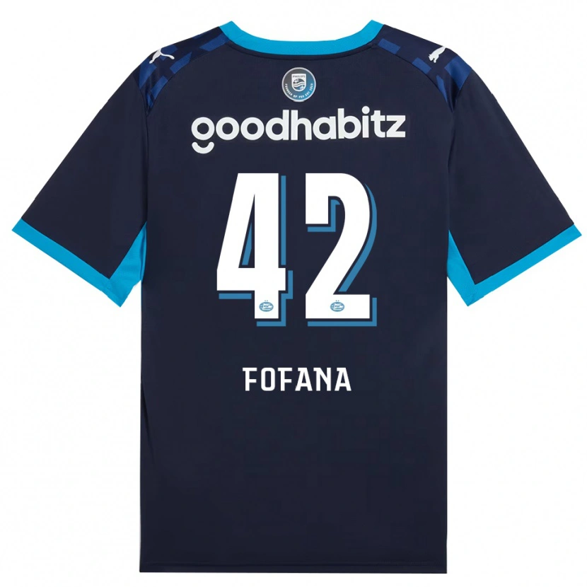 Danxen Kinder Fode Fofana #42 Himmelblau Königlichblau Ausweichtrikot Trikot 2026/27 T-Shirt