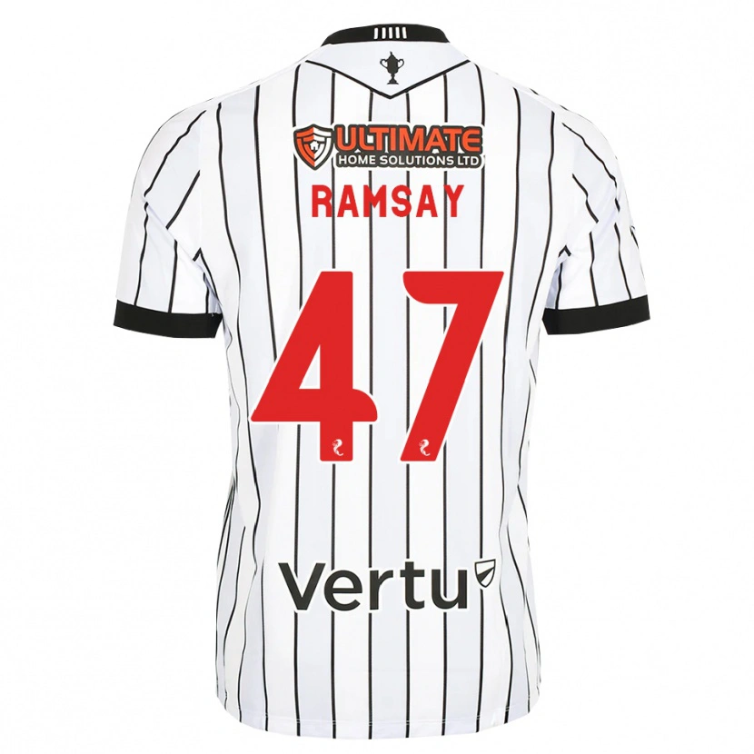 Danxen Kinder Calvin Ramsay #47 Weiß Schwarz Rot Heimtrikot Trikot 2026/27 T-Shirt