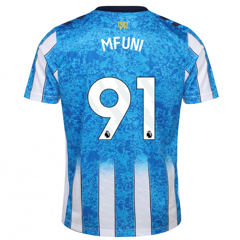 Danxen Kinder Stephen Mfuni #91 Weiß Blau Orange Heimtrikot Trikot 2026/27 T-Shirt