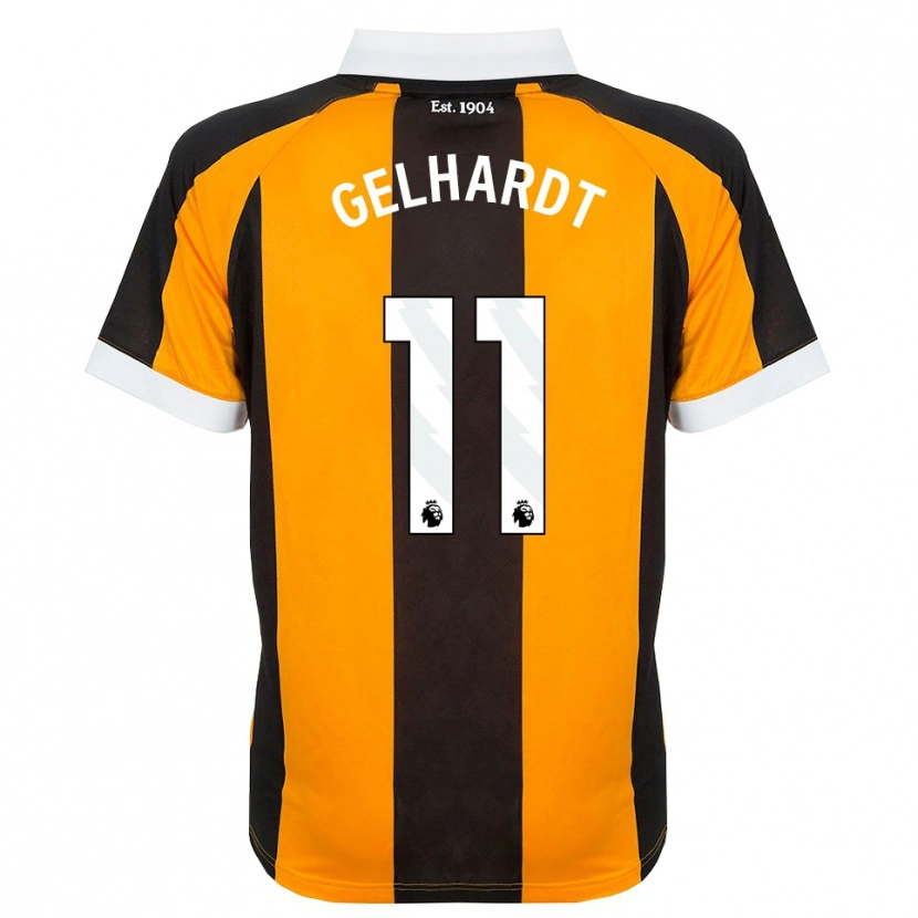 Danxen Kinder Joe Gelhardt #11 Orange Schwarz Weiß Heimtrikot Trikot 2026/27 T-Shirt