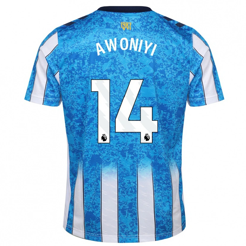 Danxen Kinder Taiwo Awoniyi #14 Weiß Blau Orange Heimtrikot Trikot 2026/27 T-Shirt