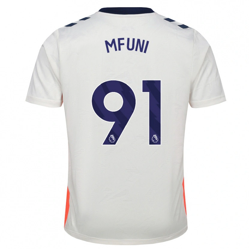 Danxen Kinder Stephen Mfuni #91 Weiß Orange Königsblau Auswärtstrikot Trikot 2026/27 T-Shirt