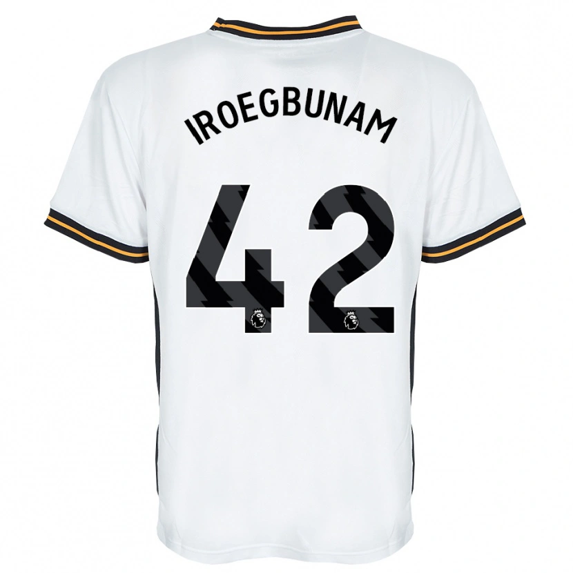 Danxen Kinder Tim Iroegbunam #42 Weiß Orange Schwarz Auswärtstrikot Trikot 2026/27 T-Shirt