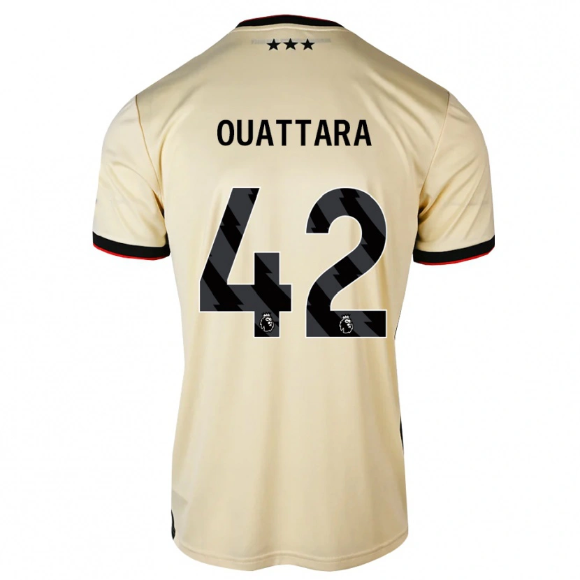 Danxen Kinder Abdoul Ouattara #42 Zitronen-Chiffon Schwarz Rot Auswärtstrikot Trikot 2026/27 T-Shirt