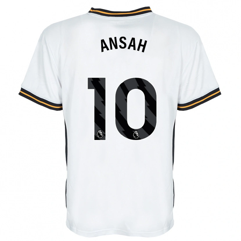 Danxen Kinder Ilyas Ansah #10 Weiß Orange Schwarz Auswärtstrikot Trikot 2026/27 T-Shirt