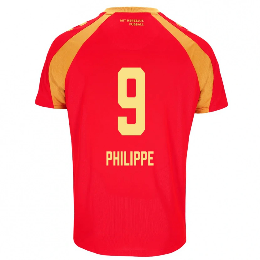 Danxen Kinder Rayan Philippe #9 Rot Orange Schwarz Auswärtstrikot Trikot 2026/27 T-Shirt