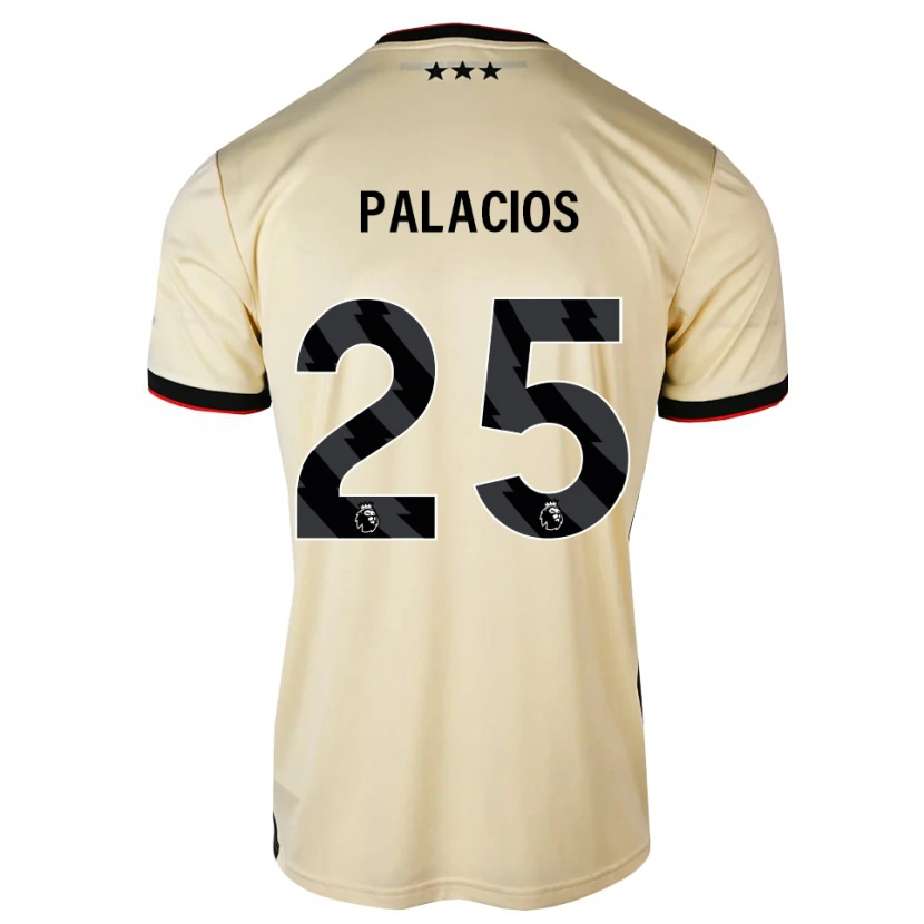 Danxen Kinder Exequiel Palacios #25 Zitronen-Chiffon Schwarz Rot Auswärtstrikot Trikot 2026/27 T-Shirt