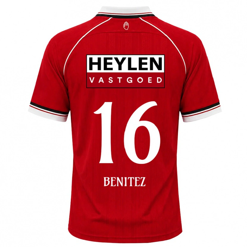 Danxen Herren Mauricio Benítez #16 Rot Weiß Schwarz Heimtrikot Trikot 2026/27 T-Shirt