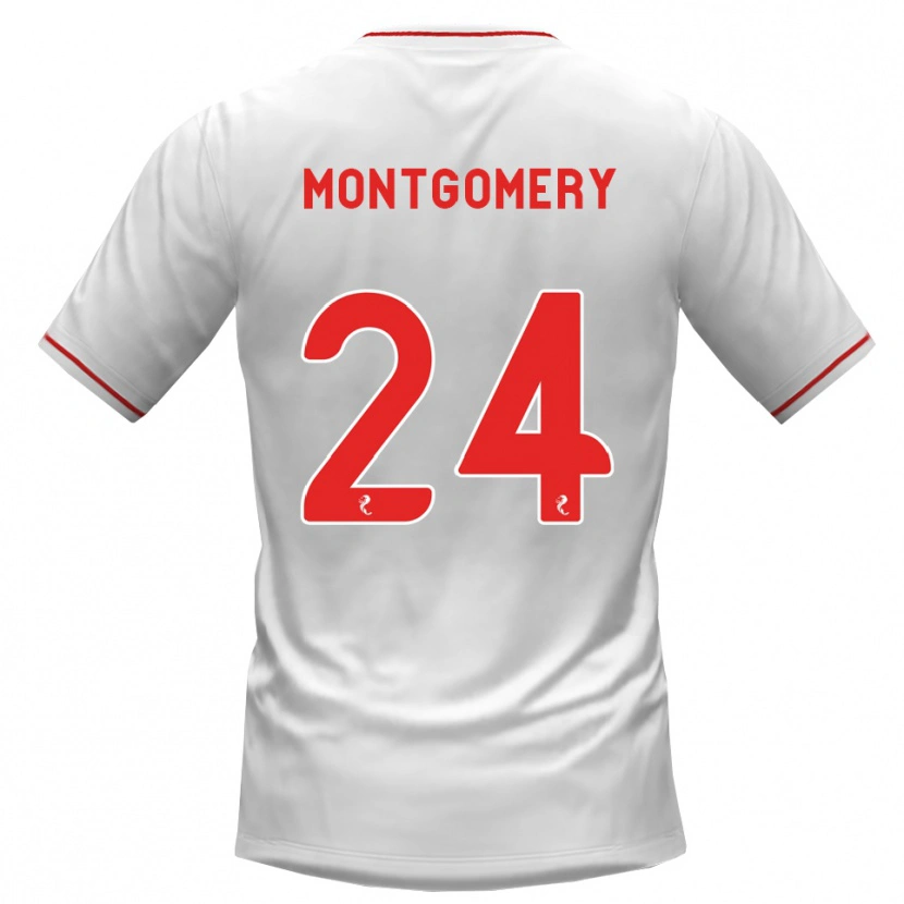 Danxen Herren Adam Montgomery #24 Weiß Rot Auswärtstrikot Trikot 2026/27 T-Shirt