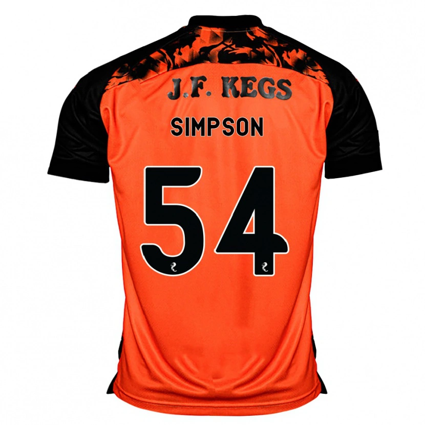 Danxen Herren Finlay Simpson #54 Orange Schwarz Weiß Heimtrikot Trikot 2026/27 T-Shirt