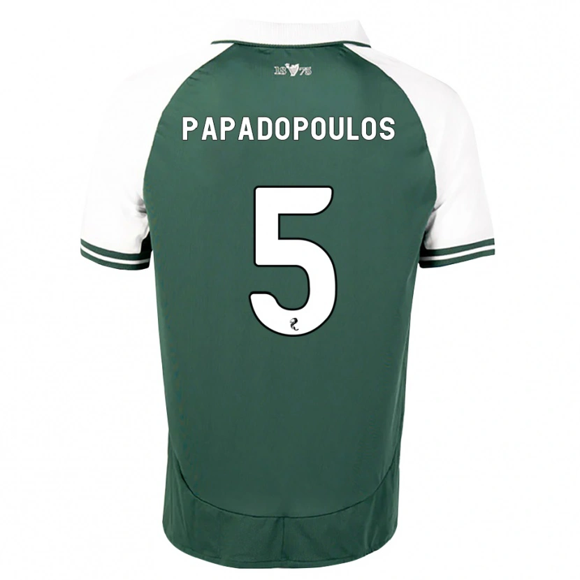 Danxen Herren Stacey Papadopoulos #5 Seegrün Weiß Heimtrikot Trikot 2026/27 T-Shirt