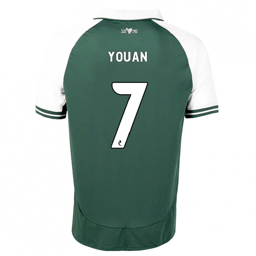 Danxen Herren Élie Youan #7 Seegrün Weiß Heimtrikot Trikot 2026/27 T-Shirt