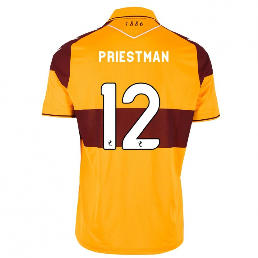 Danxen Herren Oscar Priestman #12 Maroon Orange Heimtrikot Trikot 2026/27 T-Shirt