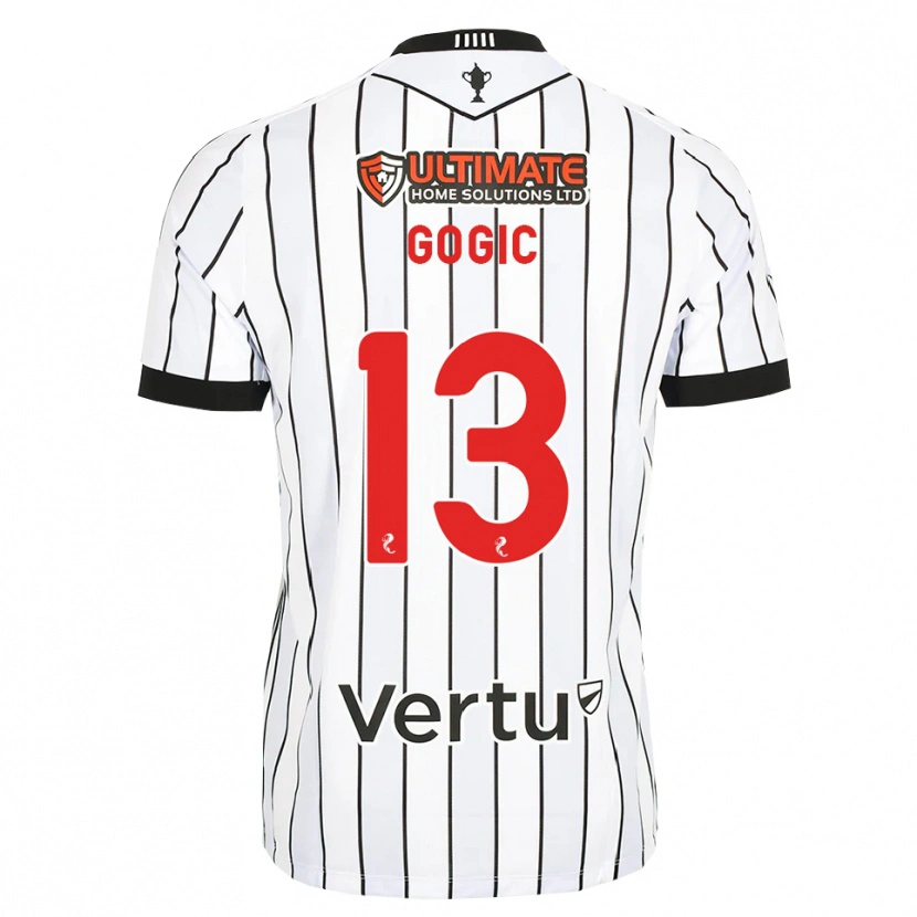 Danxen Herren Alex Gogic #13 Weiß Schwarz Rot Heimtrikot Trikot 2026/27 T-Shirt