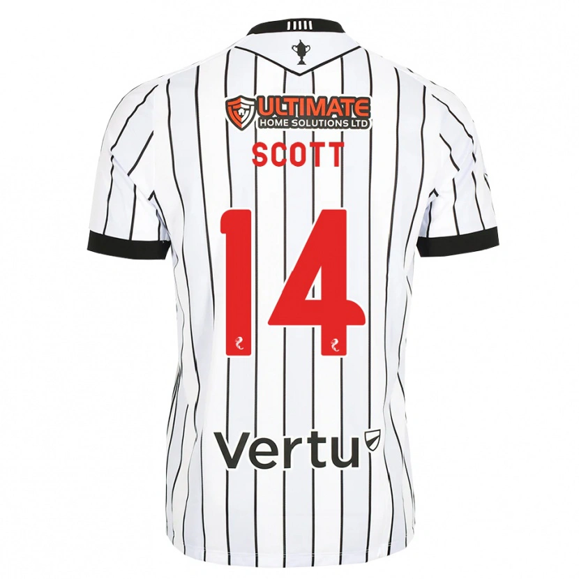 Danxen Herren James Scott #14 Weiß Schwarz Rot Heimtrikot Trikot 2026/27 T-Shirt