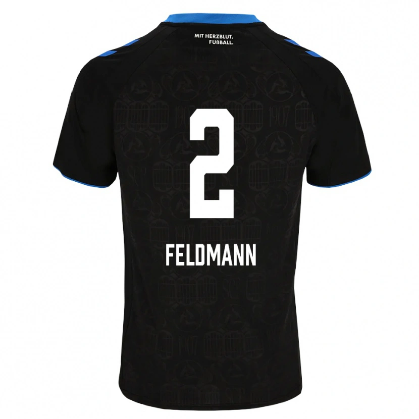 Danxen Herren Ole Feldmann #2 Schwarz Weiß Rot Heimtrikot Trikot 2026/27 T-Shirt