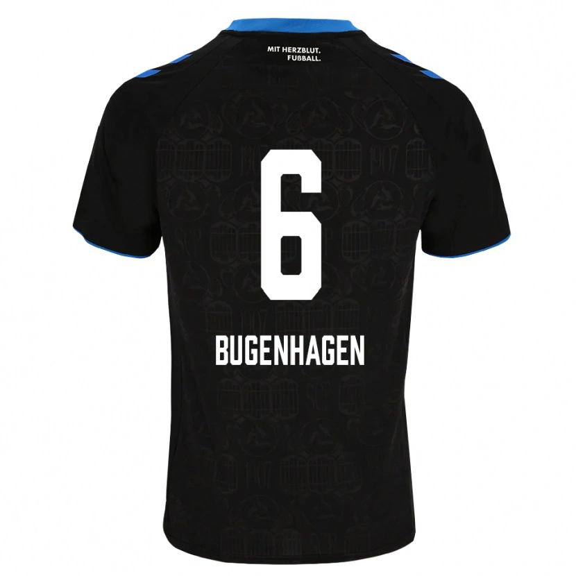 Danxen Herren Julius Bugenhagen #6 Schwarz Weiß Rot Heimtrikot Trikot 2026/27 T-Shirt