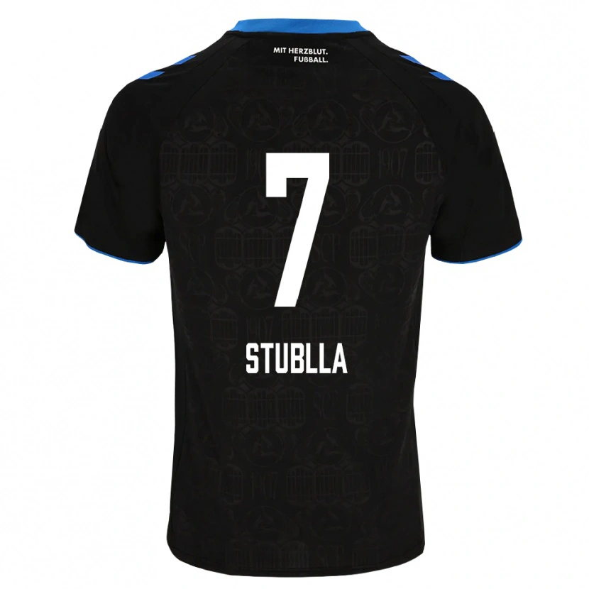 Danxen Herren Shkrep Stublla #7 Schwarz Weiß Rot Heimtrikot Trikot 2026/27 T-Shirt
