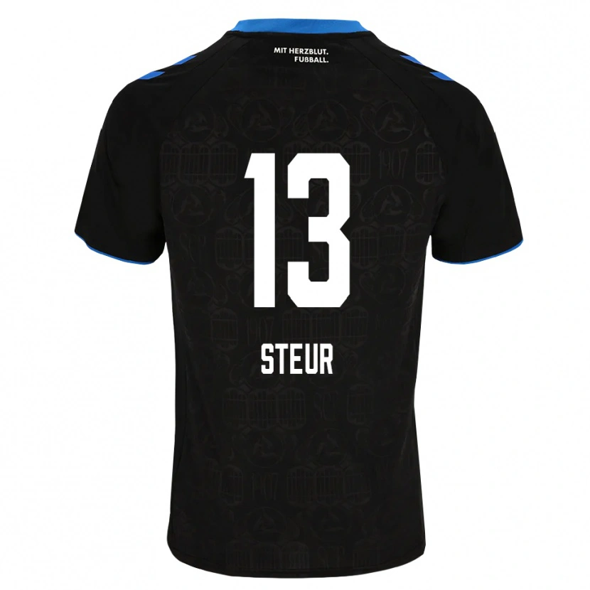 Danxen Herren Daniel Steur #13 Schwarz Weiß Rot Heimtrikot Trikot 2026/27 T-Shirt