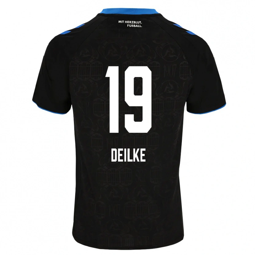 Danxen Herren Flemming Deilke #19 Schwarz Weiß Rot Heimtrikot Trikot 2026/27 T-Shirt