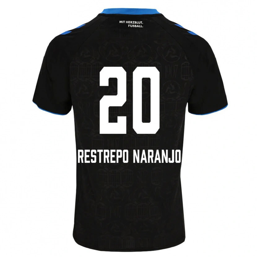 Danxen Herren Pedro Restrepo Naranjo #20 Schwarz Weiß Rot Heimtrikot Trikot 2026/27 T-Shirt