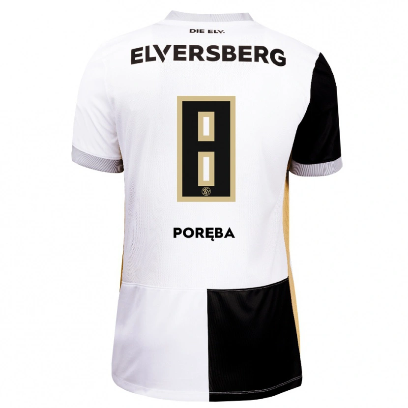 Danxen Herren Lukasz Poreba #8 Schwarz Weiß Braun Heimtrikot Trikot 2026/27 T-Shirt